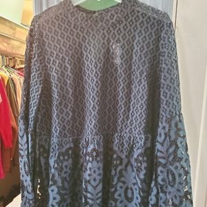 Lane bryant blue lace blouse nwt sz 20